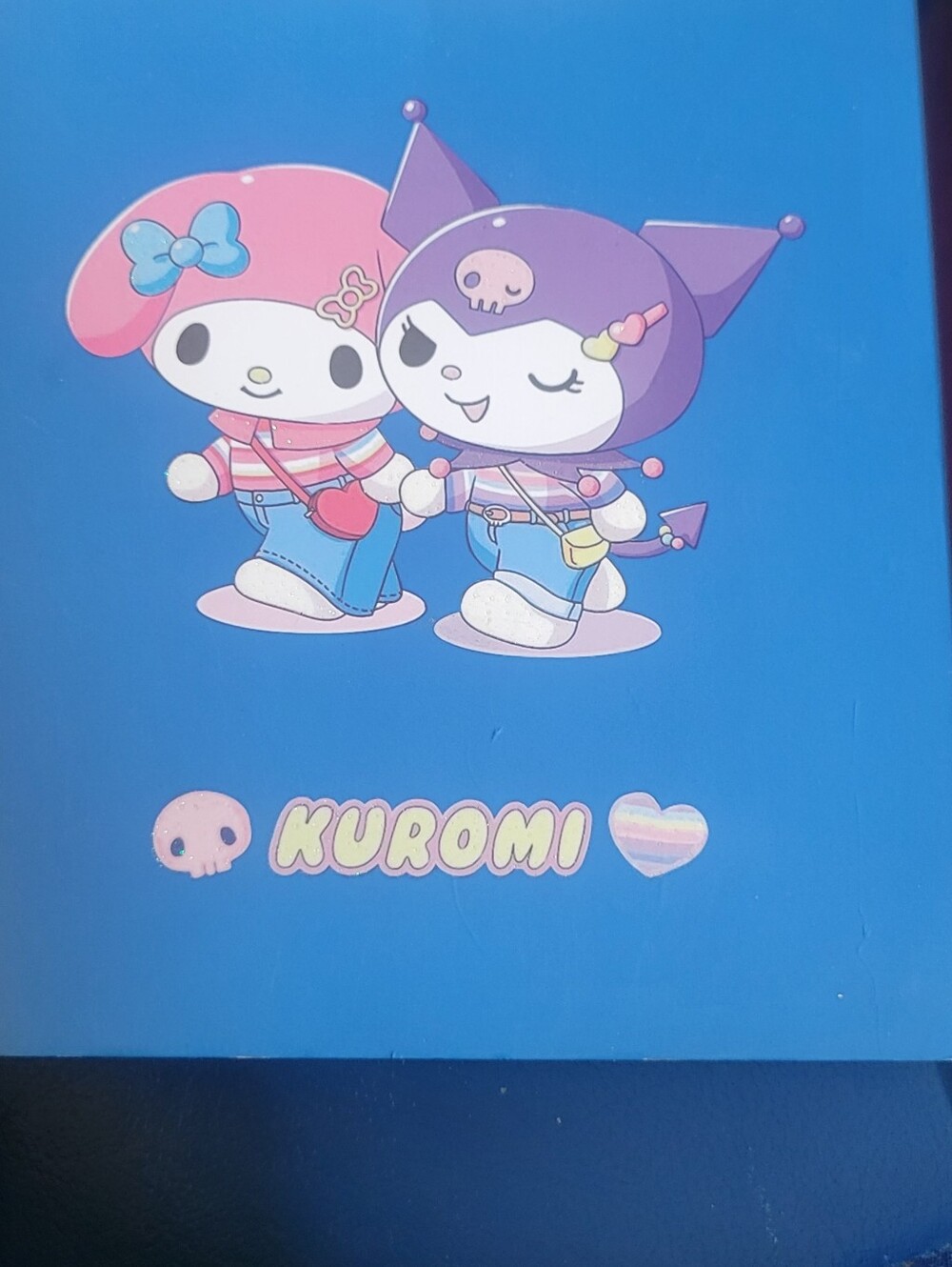 Kuromi & My Melody Cartoon Graphic in Blue